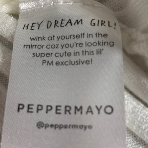 Peppermayo soft cream ribbed sweater sz S/M comfy cozy stretchy and soft - Picture 7 of 11